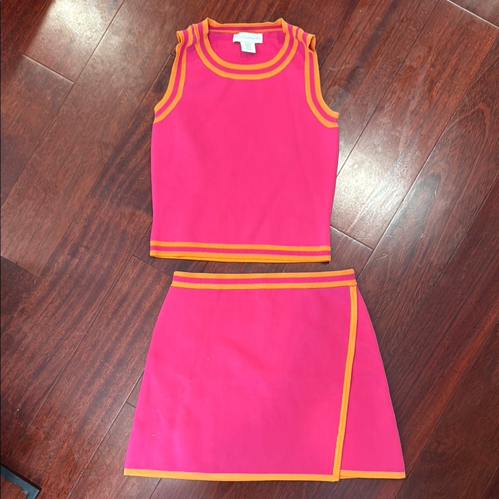 House of Harlow Pink and Orange Set Skirt and Top Dress